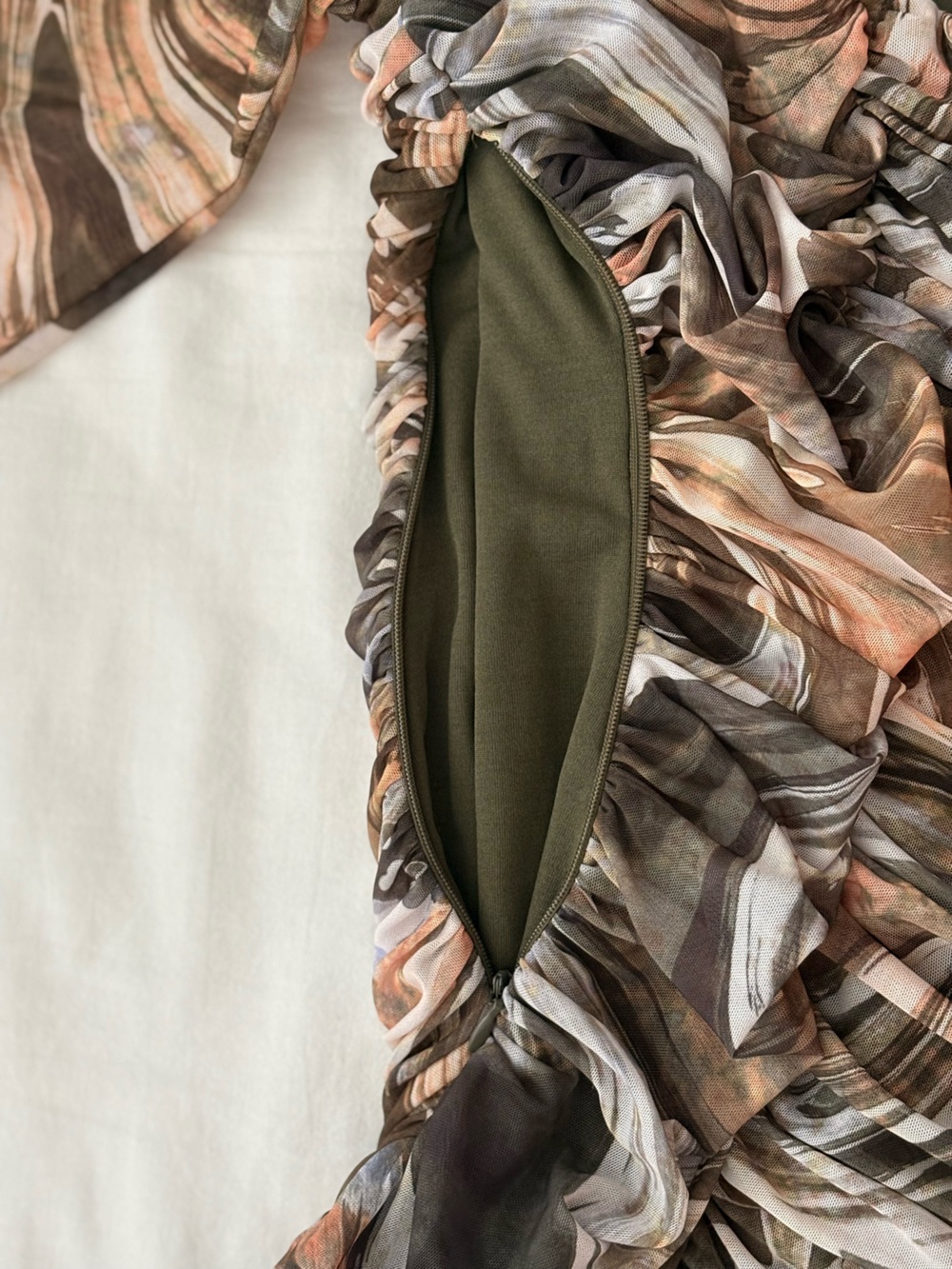 ZARA Ruched Mini Dress - Picture 7 of 8